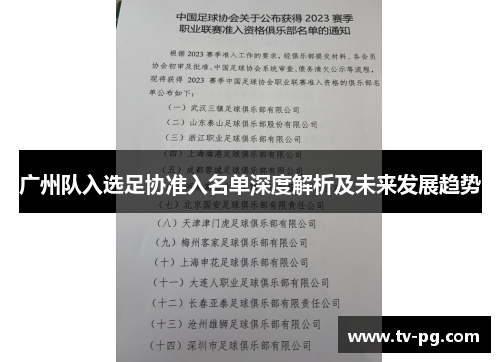 广州队入选足协准入名单深度解析及未来发展趋势